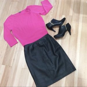 Hot Pink Ann Taylor Cashmere 3/4 Sleeve Sweater